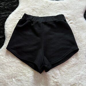 Nasty Gal Black High-Waist Dolphin Cut Sweat Shorts